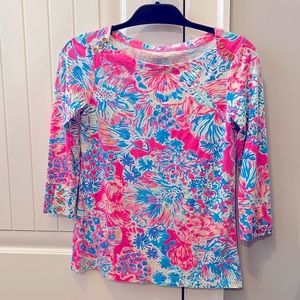 Lilly Pulitzer 3/4 Sleeve Top XS
